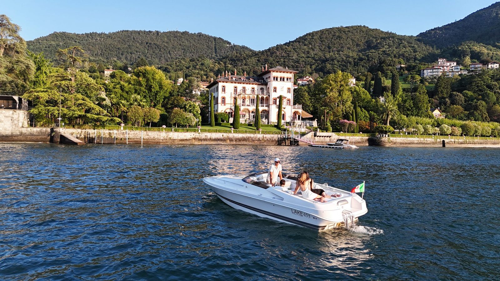 The Lake45 boat on Lake Como
